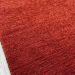 Altroze Hand Loom Abrush Gabbeh Rug in Deep Maroon