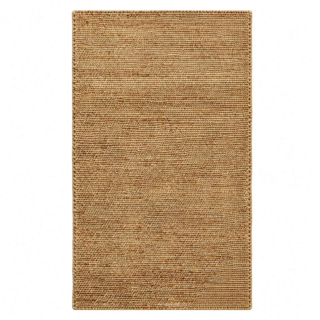 Horizon handwoven sandy tan jute rug