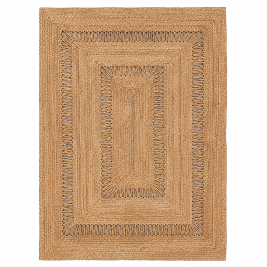 Terranova handwoven light brown jute rug